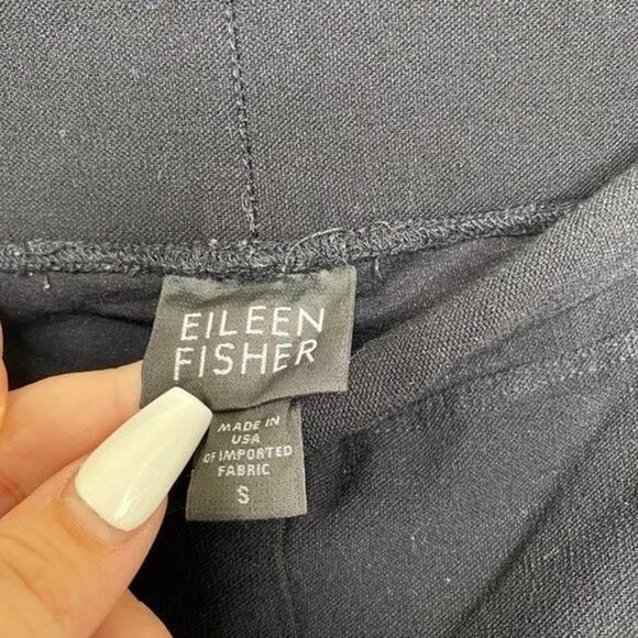 Eileen Fisher Black Regular Knit Ankle Lagenlook Pull On Pants Small - Picture 4 of 7